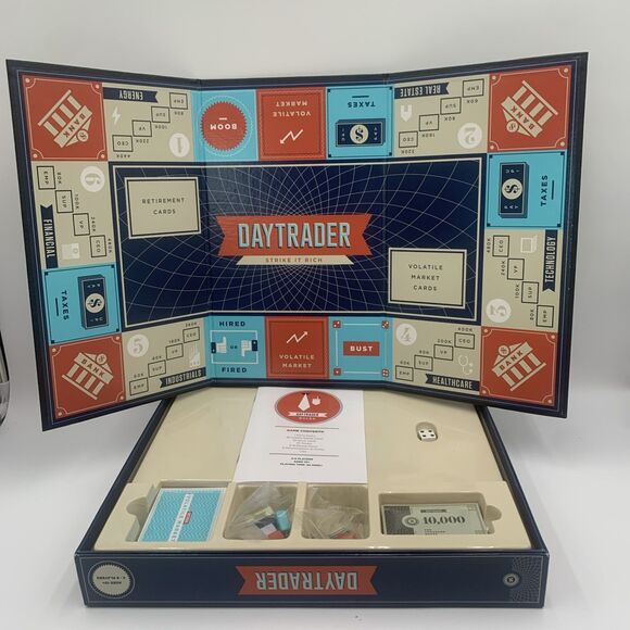 DAYTRADER Strike It Rich A Financial Board Game from Lyon Works New Open Box - Picture 12 of 13